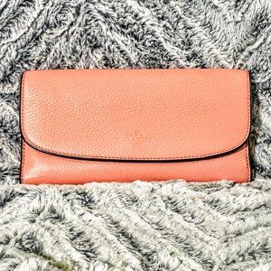 GUC - COACH CHECKBOOK WALLET IN BLUSH PINK PEBBLE LEATHER (COACH F56488)